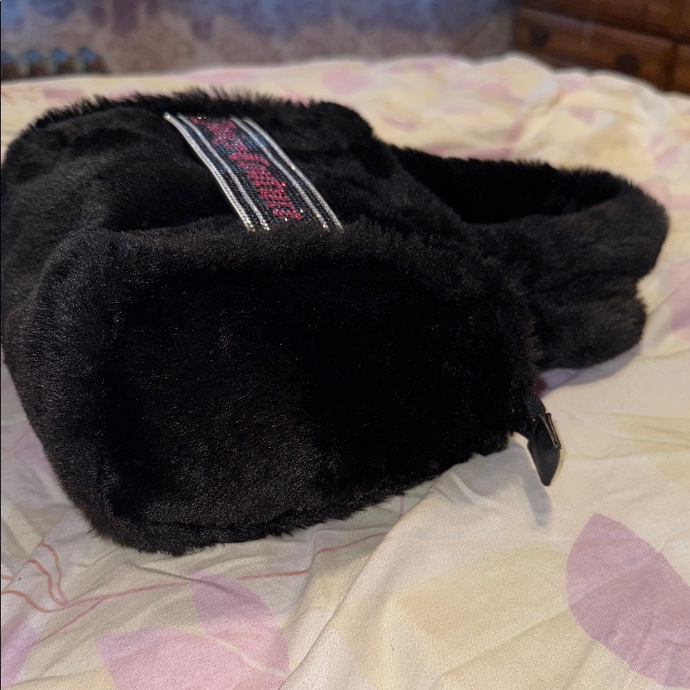 Juicy Couture Black Faux Fur Tote Bag - Picture 4 of 7